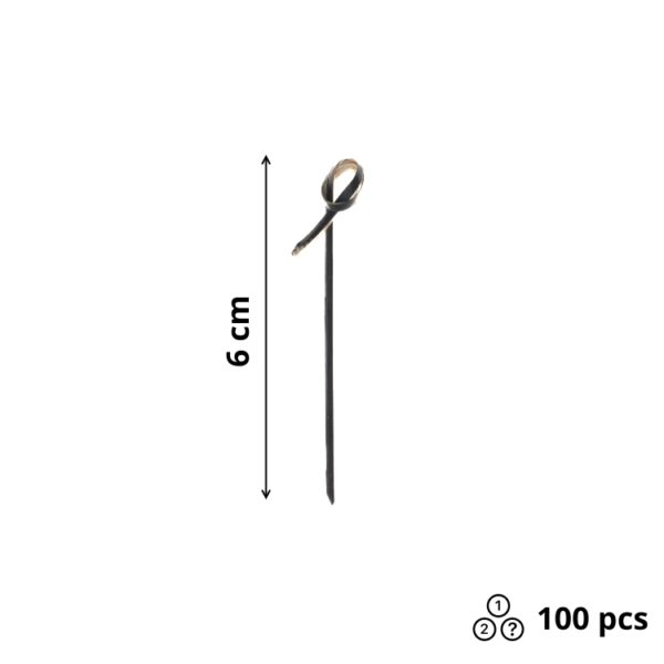 Pikalica od bambusa 6cm Čvor Crni 100 kom