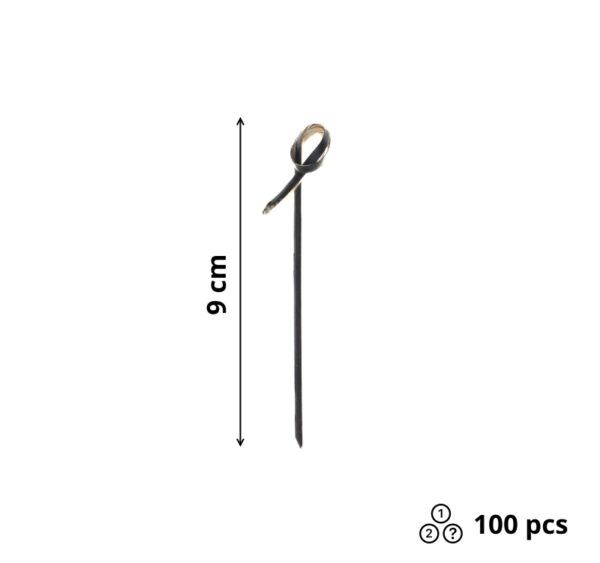 Pikalica od bambusa 9cm Čvor Crni 100 kom