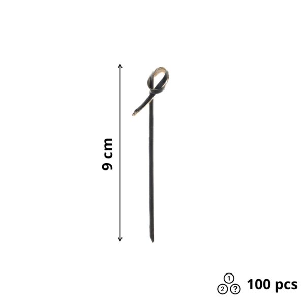 Pikalica od bambusa 9cm Čvor Crni 100 kom