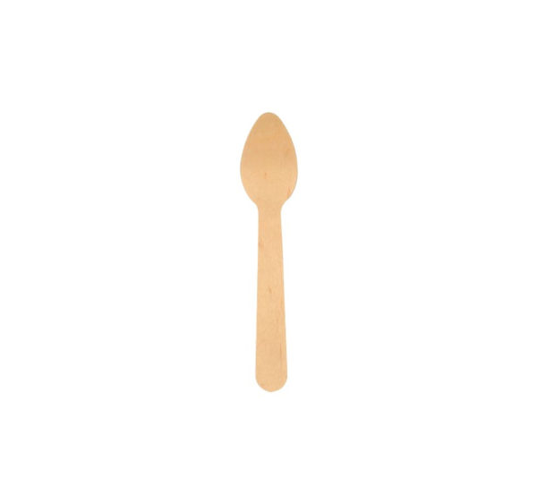 Mini ŽLICA 11 cm lesena 100 kom