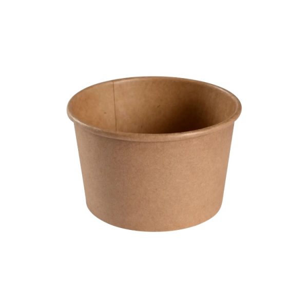 Posuda papirnata za juhu 240 ml d=90 mm h=60 mm kraft bez poklopca 25 kom