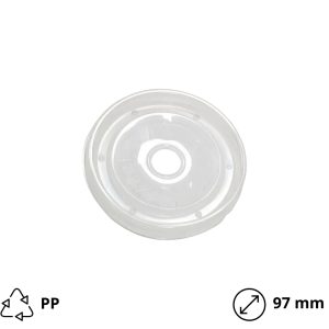 Poklopac PP za papirnatu posudu 440 ml d=97 mm 25 kom