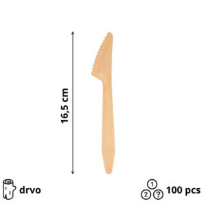 Dreveni nož 165 mm 100 kom