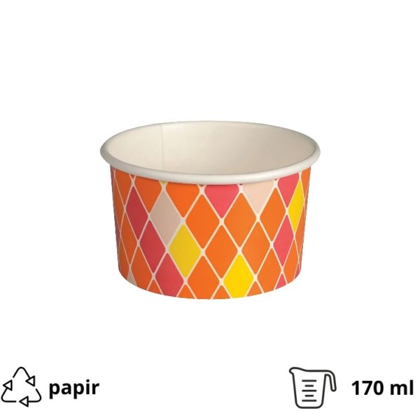 Papirnata skodelica 170 ml narančasta 50 kom