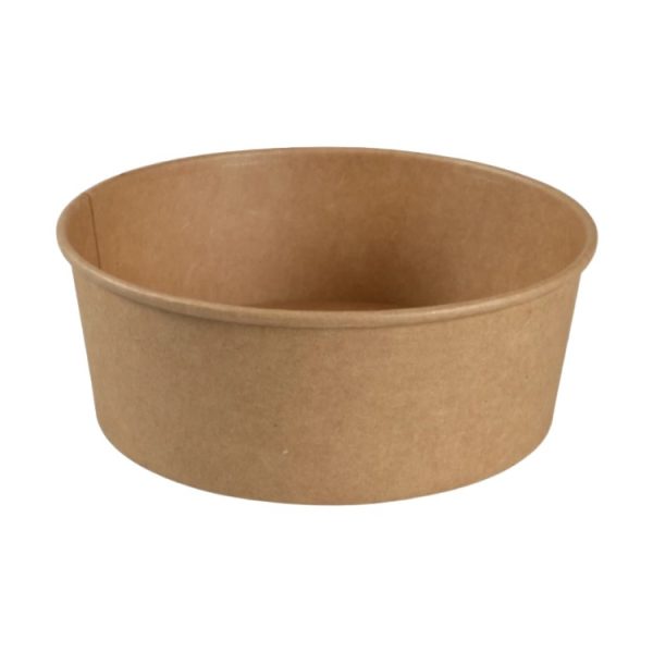 Posoda papirnata 1100 (1300) ml d=190 mm h=66 mm, kraft, bez poklopca 50 kom