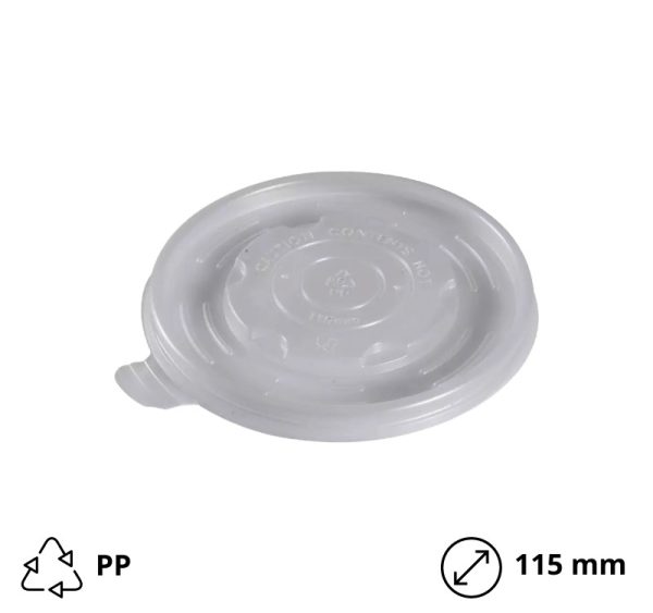 Poklopac PP d=115 mm prozoren 50 kom