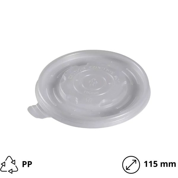 Poklopac PP d=115 mm prozoren 50 kom