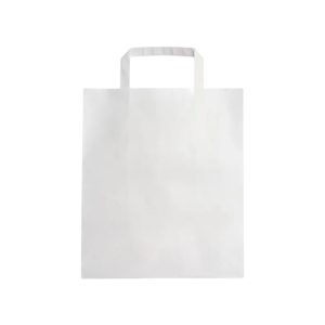 Papirnata vrećica sa ravnom ručkom 320х210х330 mm bijela 250 kom
