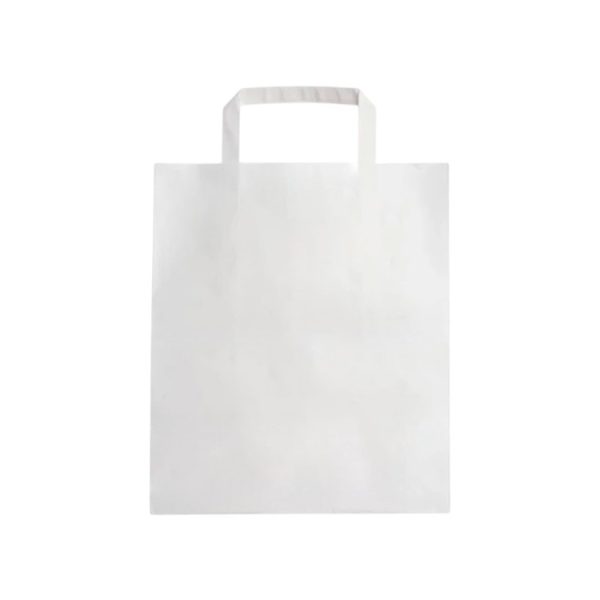 Papirnata vrećica sa ravnom ručkom 320х210х330 mm bijela 250 kom