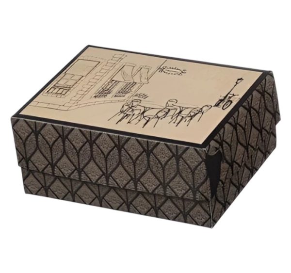 Kutija s poklopcem za desert 30x30x10 cm STREET BOX [8 kom/pak]