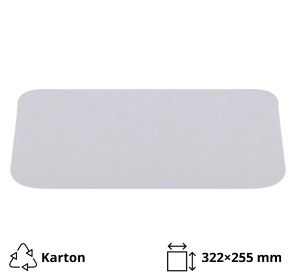 Poklopac za alu posudu 3180 ml 322×255 mm  50 kom