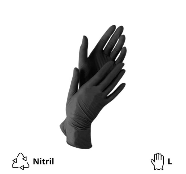 Nitrilne rukavice 100 kom/paket crna L