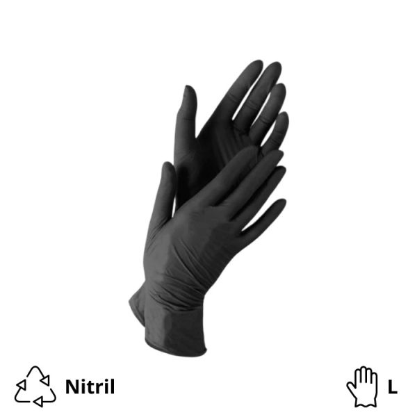 Nitrilne rukavice 100 kom/paket crna L