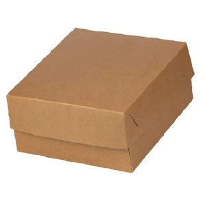 Kutija s poklopcem za desert 17×12.6×7.8 cm  KRAFT  (inner metalised PET) (15 kom/pak)