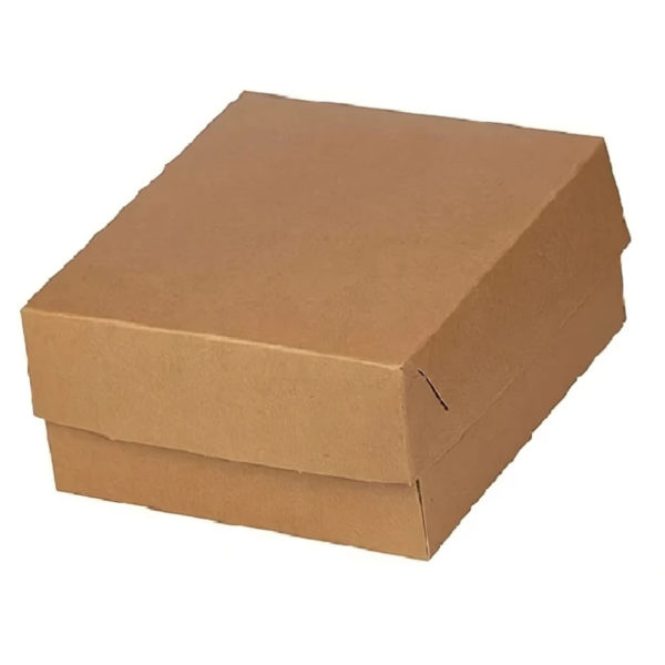 Kutija s poklopcem za desert 17×12.6×7.8 cm  KRAFT  (inner metalised PET) (15 kom/pak)
