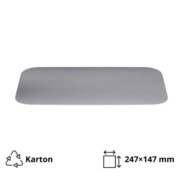 Poklopac za alu posudu 1125 ml 247×147 mm 100 kom