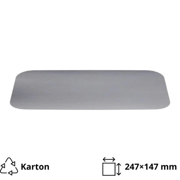 Poklopac za alu posudu 1125 ml 247×147 mm 100 kom