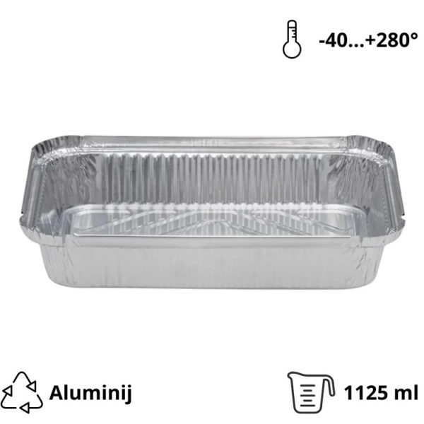 Alu posuda 1125 ml 247x147x45 mm 100 kom