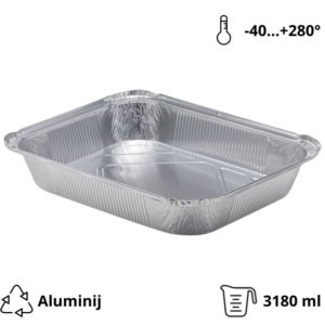 Alu posuda 3180 ml 322x260x50 mm 100 kom