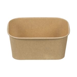 Papirnata posuda 1000 ml 173х123х75mm, kraft, bez poklopca 50 kom