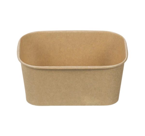 Papirnata posuda 1000 ml 173х123х75mm, kraft, bez poklopca 50 kom