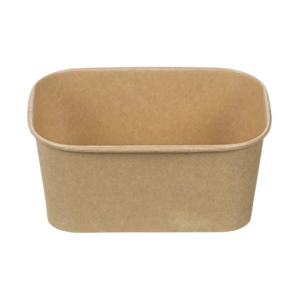Papirnata posuda 1000 ml 173х123х75mm, kraft, bez poklopca 50 kom