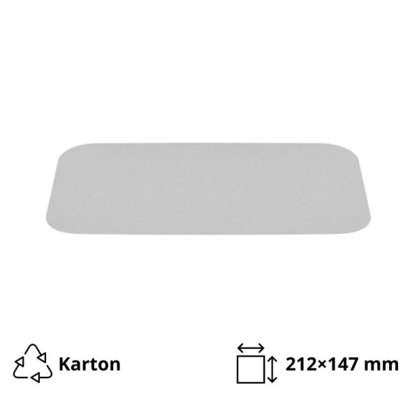 Poklopac za alu posudu 900 ml 202×137 mm 100 kom