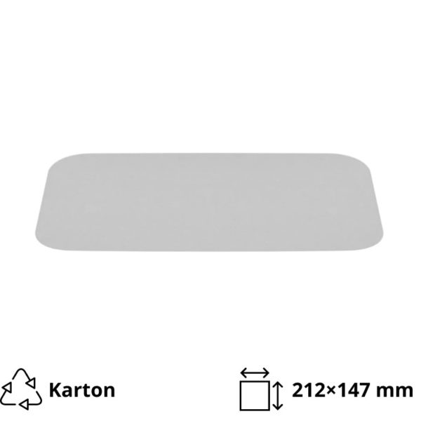 Poklopac za alu posudu 900 ml 202×137 mm 100 kom