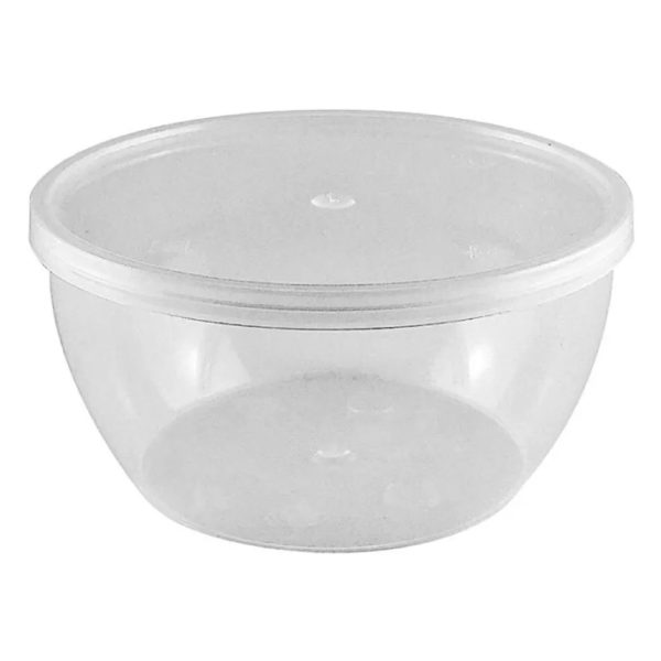 Posuda za delikatešo PP 360 ml d=112 mm h=55 mm za poklopcem, 10 kom (komplet)