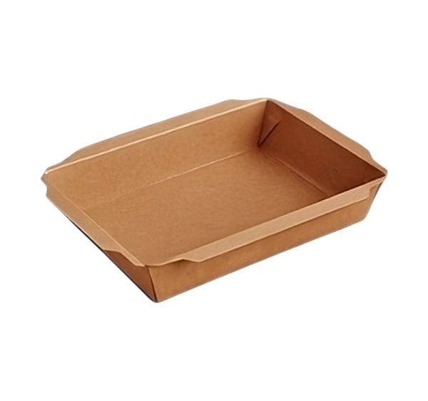 Papirnata posuda 750 ml 150x100x45 mm total kraft, bez poklopca 50 kom