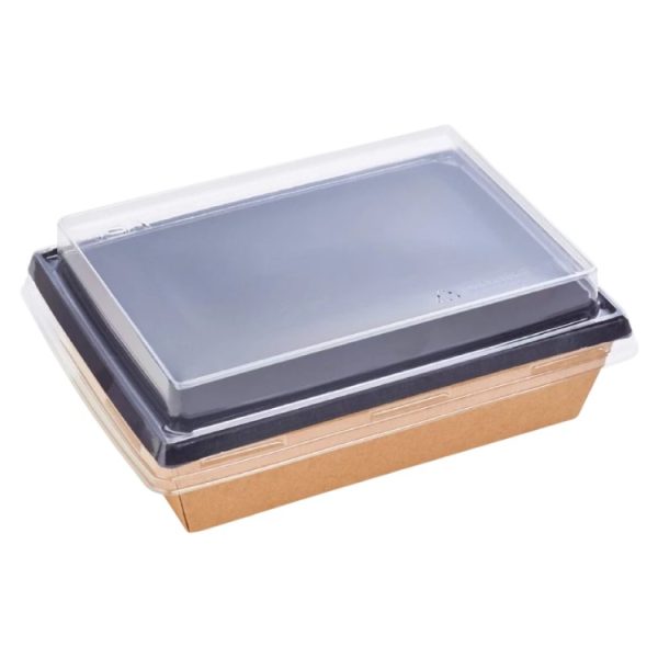 Papirnata posuda OneClick Bottom 500/bBLACK (art.OCbot500/bBL) za poklopcem (komplet)