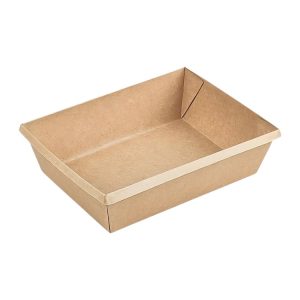 Papirnata posuda OneClick 500 ml, 120х160×45 mm, kraft/kraft, bez poklopca 50 kom