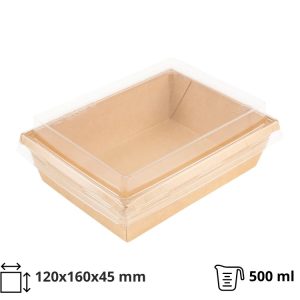 Papirnata posuda OneClick Bottom 500/b za poklopcem (komplet)