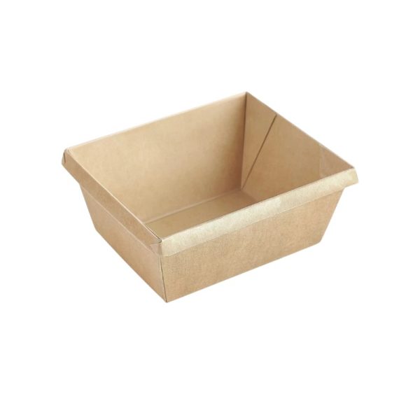 Papirnata posuda OneClick 250 ml, 100x85x45 mm, kraft/kraft, bez poklopca 50 kom