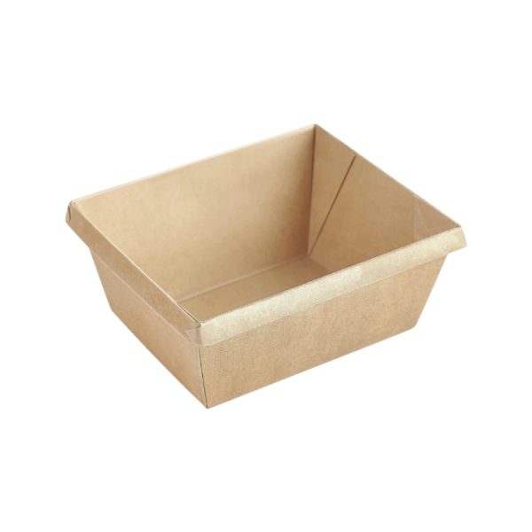 Papirnata posuda OneClick 250 ml, 100x85x45 mm, kraft/kraft, bez poklopca 50 kom