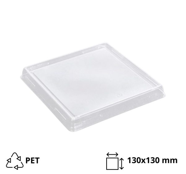 Poklopac za posudu One Click 130x130mm, proziran, raven  50 kom