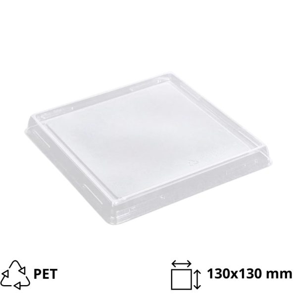 Poklopac za posudu One Click 130x130mm, proziran, raven  50 kom