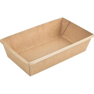 Papirnata posuda OneClick 800 ml 120x200mm h=55mm kraft, bez poklopca 50 kom