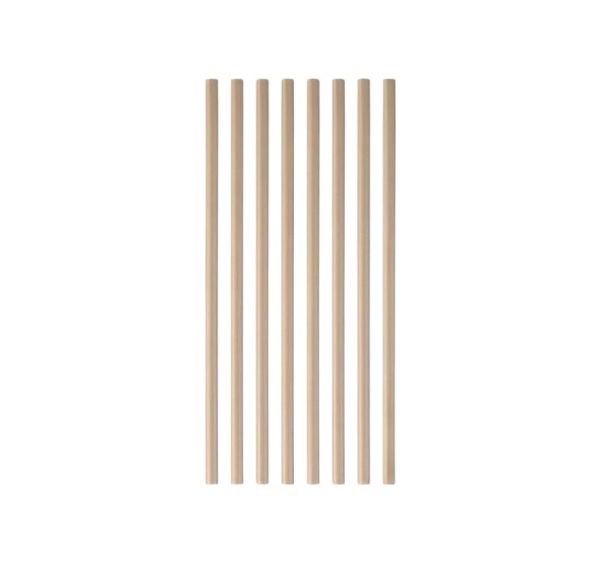 Slamke papirnate  l=197 mm d=8 mm kraft 100 kom/pak