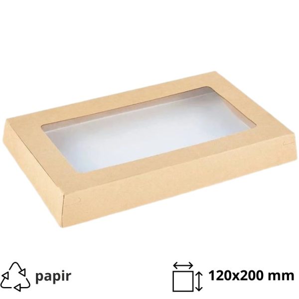Poklopac raven za posudu OneClick 800 ml 120×200 mm [25 kom/pak]