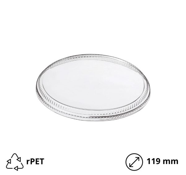 Poklopac rPET za posudico Vintage 700 ml d=119 mm h=13 mm 50 kom