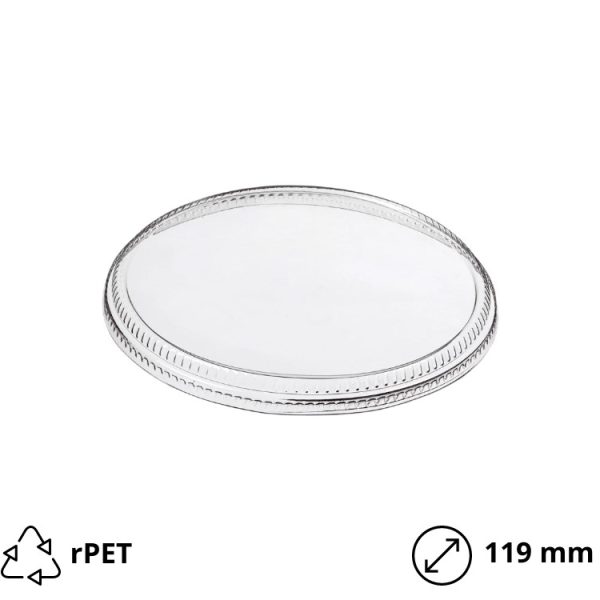 Poklopac rPET za posudico Vintage 700 ml d=119 mm h=13 mm 50 kom