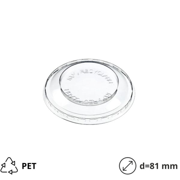 Poklopac PET za posudico 185/230 ml d=81 mm h=13 mm 50 kom