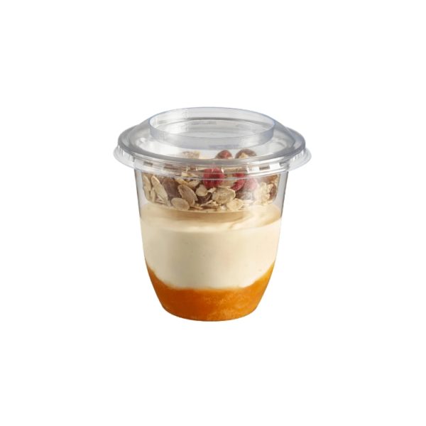 Posudica PET 185ml d=76mm h=72mm prozirna za deserte/voće/salatu za poklopcem (komplet)