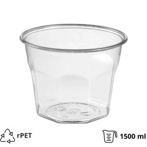 Posudica rPET Vintage 1500 ml d=158 mm h=120 mm prozirna 75 kom