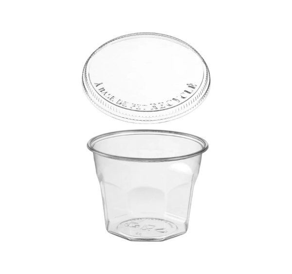 Posudica rPET Vintage 1500ml d=158mm h=120mm prozirna za deserte/voće/salatu za poklopcem (komplet)