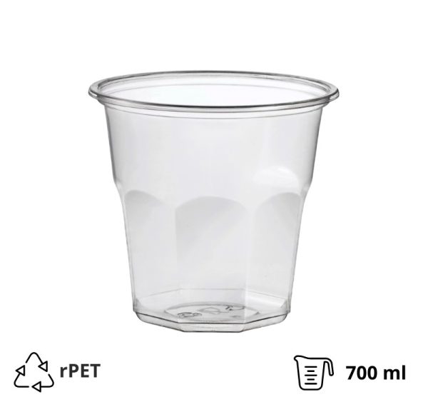 Posudica rPET Vintage 700 ml d=119 mm h=111 mm prozirna 50 kom