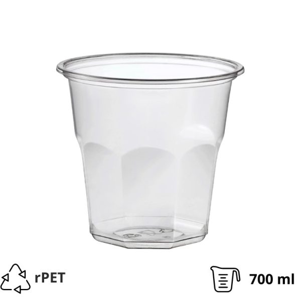 Posudica rPET Vintage 700 ml d=119 mm h=111 mm prozirna 50 kom