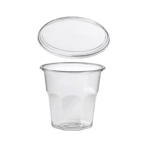 Posudica rPET Vintage 700ml d=119mm h=111mm prozirna za deserte/voće/salatu za poklopcem (komplet)