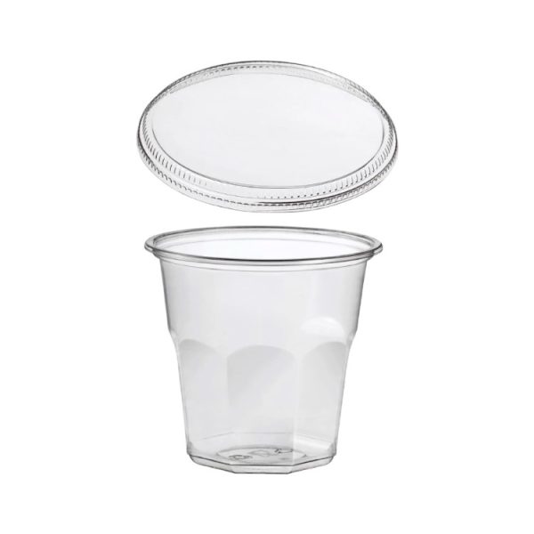 Posudica rPET Vintage 700ml d=119mm h=111mm prozirna za deserte/voće/salatu za poklopcem (komplet)